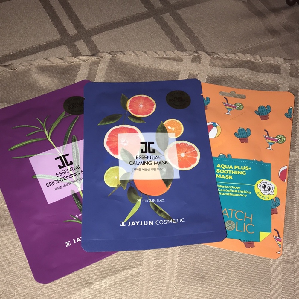 Essential Calming, Brightening, and Soothing Masks - includes 3 Masks